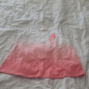 Cat & Jack Pink and White Ice Cream Tank Top